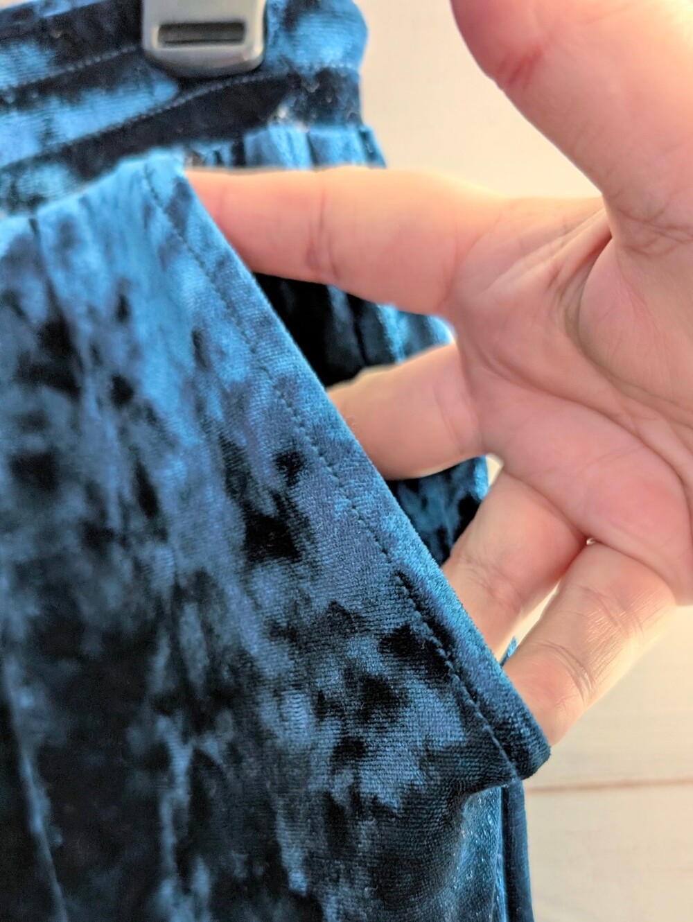Silence & Noise Velvet Wide-Leg Lounge Pants Stunning Teal 🩵 Blue Size SM - Picture 6 of 10